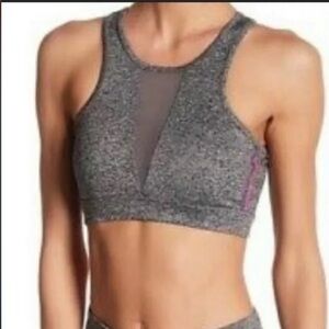 C&C California Heather Gray Mesh Sports Bra. Size XSmall.